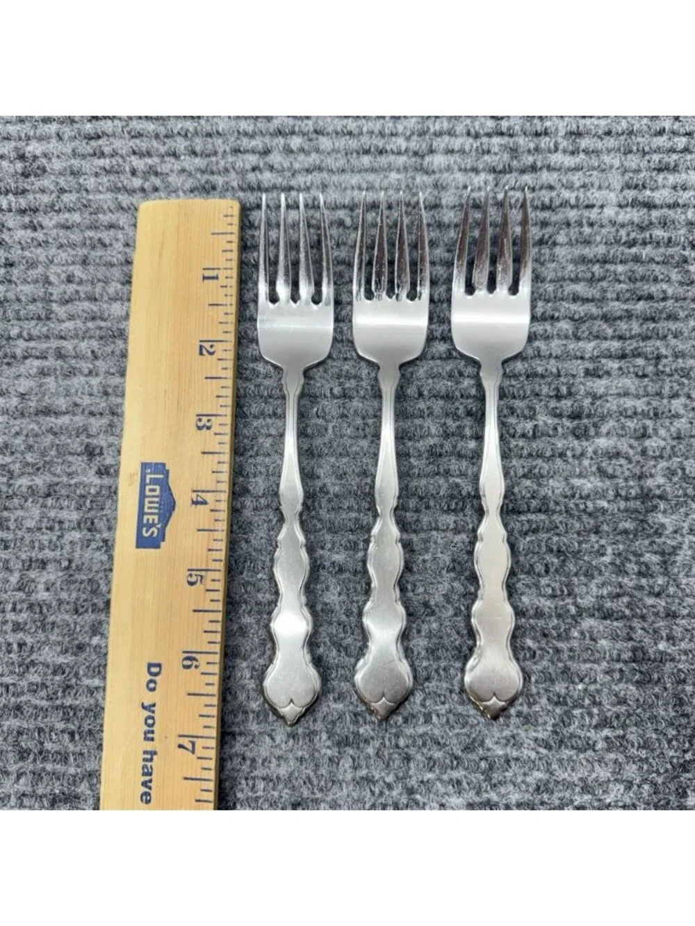 Lot Of 3 Oneida VALERIE Dessert Salad Forks Distinction Deluxe HH Stainless